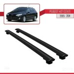 Barres de toit - peugeot - basic modèle - aluminium - noir - charge 300 kg Barres de toit - peugeot - basic modèle - aluminium - noir - charge 300 kg