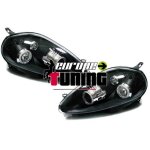 Phares angel eyes noirs tuning fiat grande punto electriques