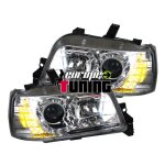 Phares devil eyes chrom renault clio 1