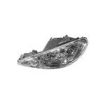 Phare gauche avec clignotant 2 x h7 verre lisse pour peugeot 206