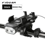 Phare de vélo 1500 lumens, batterie d'alimentation 3000mah, rechargeable par usb, lampe frontale pour ... Phare de vélo 1500 lumens, batterie d'alimentation 3000mah, rechargeable par usb, lampe frontale pour ...