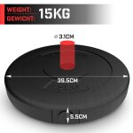 Physionicsâ® disques de poids - set de 2 x 15 kg, Ø 31 mm, avec revêtement en plastique - plaques de ... Physionicsâ® disques de poids - set de 2 x 15 kg, Ø 31 mm, avec revêtement en plastique - plaques de ...