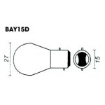 Pieces - accessoires - motos ampoule bay15d 6v 21 - 5 w - bihr 320044