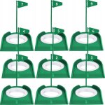 Pièces. coupelles de putting et drapeau de golf, surface de putting, drapeau vert Pièces. coupelles de putting et drapeau de golf, surface de putting, drapeau vert