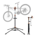 Pied d'atelier vlo - vevor - 1050 × 1050 × 1973 mm, pince rotative rglable en hauteur 360, charge ...