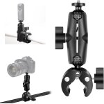 Pince de fixation a vis de 6, 35 mm, double tête sphérique, bras magique avec base adaptateur pour moto, ... Pince de fixation a vis de 6, 35 mm, double tête sphérique, bras magique avec base adaptateur pour moto, ...