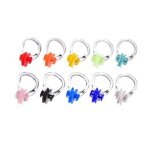 Pince - nez pour la natation en silicone multicolore paquet de 10