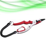 Pince de pche en aluminium d'aviation, pince a poisson, pince a nez, outil de pche (rouge)