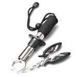 Pince de p�che portable en acier inoxydable, pince pour attraper des poissons en plein air, ensemble ...