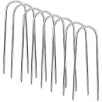 Piquets de jardin robustes en acier galvanis ¿ lot de 8, 15, 3 cm, parfaits pour scuriser les cltures, ...