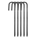 Piquet de sol en acier robuste de 12 pouces, 6 pices, grande polyvalence, piquet d'ancrage pour trampoline, ...