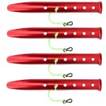 Piquets de tente en alliage d'aluminium, 4 pices, piquets coupe - vent en forme de u, clous de boue ...