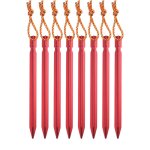 Piquets de tente en aluminium 18cm, clous avec piquet de corde, equipement de camping, randonn�e, voyage ...