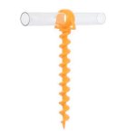 Piquets de tente a vis, kit de goujons d'ancrage a vis, piquets en plastique, support de crochet clous ...