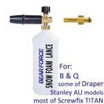 Pistolet de mousse pour tournevis titan draper stanley b & q buse de mousse, buse de mousse de neige ...