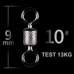 Pivots de pche a roulement a billes en acier inoxydable avec mousqueton de scurit, anneaux solides, ...