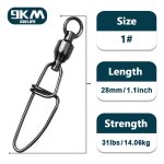 Pivots a pression de pche, 20 a 100 pices, roulement a billes, connecteur de pche, en acier inoxydable, ...