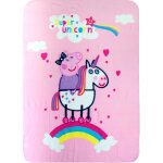 Plaid polaire peppa pig couverture polaire licorne