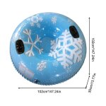 Planche de ski flottante gonflable en pvc, traneau epaissi flottant, anneau de ski avec planche de ski ...