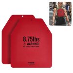 Plaques lestes pour gilet lest - vevor - paires de 3, 97 kg - plaques de poids pour gilet, en acier ...