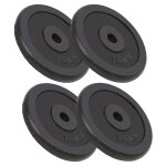 Plaque de poids 4 pi�es 4 x 7, 5 kg fonte halt�res fitness musculation helloshop26 02 0000764
