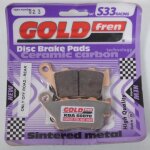 Plaquette de frein gold fren pour moto bmw 650 f cs scarver 2004 a 2007 ard / k14 / 0177 / 0187 / jantes ...