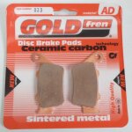Plaquette de frein gold fren pour moto bmw 650 f cs scarver 2004 a 2007 ard / k14 / 0177 / 0187 / jantes ...