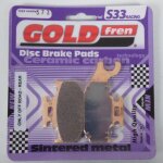 Plaquette de frein gold fren pour quad bombardier 330 outlander ho 4x2 2004 - 2005 av / ar neuf Plaquette de frein gold fren pour quad bombardier 330 outlander ho 4x2 2004 - 2005 av / ar neuf