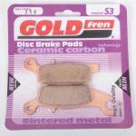 Plaquette de frein gold fren pour quad yamaha 550 yfm grizzly irs 2011 a 2014 ard / fwa neuf
