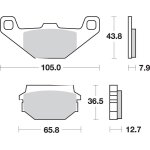 Plaquette de frein sbs p150 - hf scooter