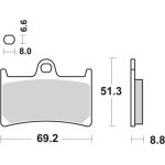 Plaquettes de frein sbs p198 - ms scooter