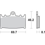 Plaquette de frein sbs p631 - dc racing