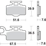 Plaquette de frein sbs p752 - si moto Plaquette de frein sbs p752 - si moto