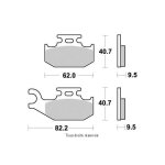 Plaquette de frein vesrah pour quad can - am 650 outlander max efi xt 4x4 2007 a 2012 avd neuf