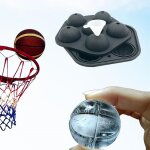 Plateau a glace de basket ball 3d, moule a 6 trous, en silicone de qualit alimentaire, sr, avec couvercle, ...