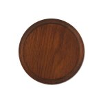 Plateaux ronds troph�e chasse d�fense sanglier ch�ne fonc� cir�