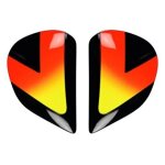Platine ecran casque de moto arai saj schwantz 95 - noir / rouge / jaune - tu
