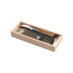 Plumier couteau champignon pliant en chne lame inox et etui opinel - 1327 - inox - lame inox poli - ...