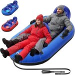 Pneu a neige gonflable - qpau - 2 personnes - 183 x 103 cm - capacit 227 kg - bleu robuste.