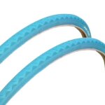 Pneu v�lo - fixie - 700 x 25c - lot de 2 - nylon - bleu - route