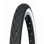 Pneu velo michelin 24x1 3 / 8 city'j blanc / noir t / rigide 32 - 540