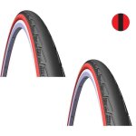 Pneus de vlo de route 700x23 noir avec flanc rouge - cyclingcolors - toute saison