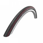Pneu vlo route schwalbe lugano ii hs471 active line 700x25c noir rouge tubetype