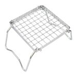 Poêle de camping pliant en acier inoxydable, support de support pour barbecue, poêle a bois pour pique ... Poêle de camping pliant en acier inoxydable, support de support pour barbecue, poêle a bois pour pique ...