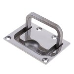 Poignée de hayon en acier inoxydable 316, 76mm x 56mm, anneau de levage pour bateau marin Poignée de hayon en acier inoxydable 316, 76mm x 56mm, anneau de levage pour bateau marin