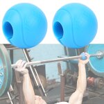 Poign�es d'halt�re 2pcs poign�es d'halt�re adaptateur d'halt�re rond en silicone epais balles de prise(bleu) ...