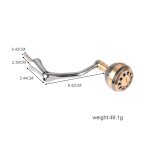 Poign�e de moulinet de p�che a bascule, or argent m�tal fiber de carbone aluminium, spinning pliable, ...