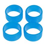 Poigne de raquette de tennis extensible, anneau en caoutchouc, bande de surgrips, 4 pices - type blue ...