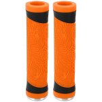 Poignes de vlo vtt en silicone - pour guidon plat - embouts de guidon - orange