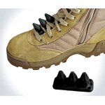 Pointes de bottes boucles de chaussures d'autodfense et de combat le noir